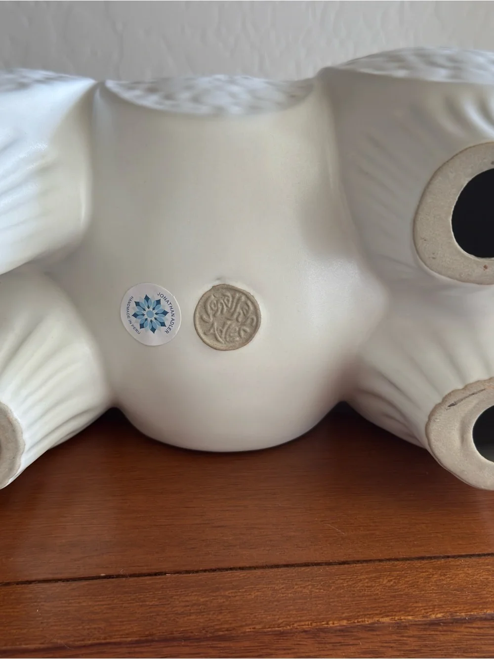Jonathan Adler White Ceramic Rhino Planter